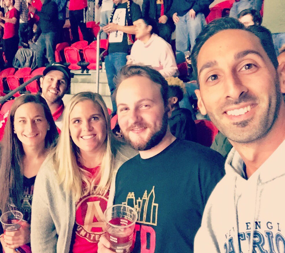 melanie_oudin's tweet photo. Had a blast yesterday going to my first @atlutd game with this crew! And winning made it even better! 🎉👏🎊 #atlunited #semifinalbound #atlutdfan https://t.co/77KDiNcI20