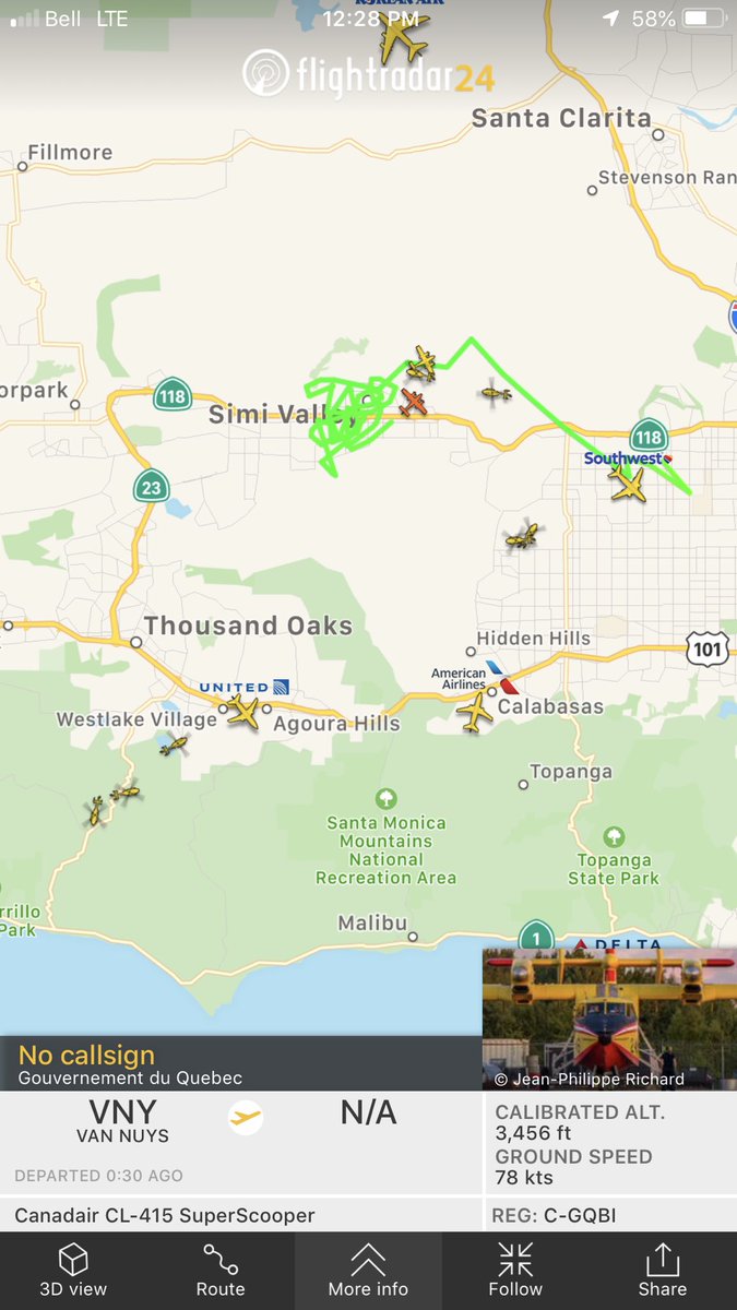 PhilipEarle's tweet photo. It’s great to see our neighbouring Province of Quebec aiding out American neighbors in California battle wild fires using the Canadian built CL415 aircraft. https://t.co/gq4jkDpmIu