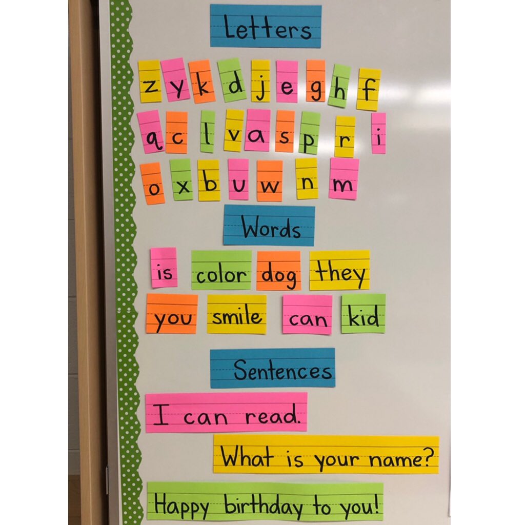 MrsPitaro109's tweet photo. New addition to our magnetic white board to assist with print concepts! 📚#sp109 #engage109 #iteachk #interactivebulletinboards #printconcepts https://t.co/cuFtzctUkb