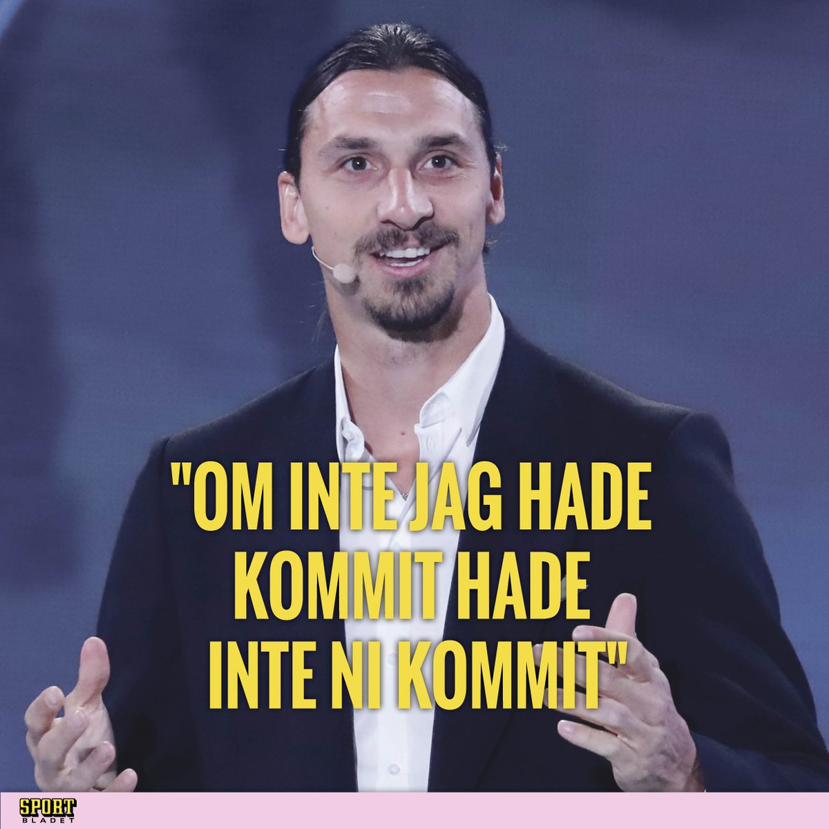 Zlatan är Zlatan när han ska dela ut sitt pris på Fotbollsgalan