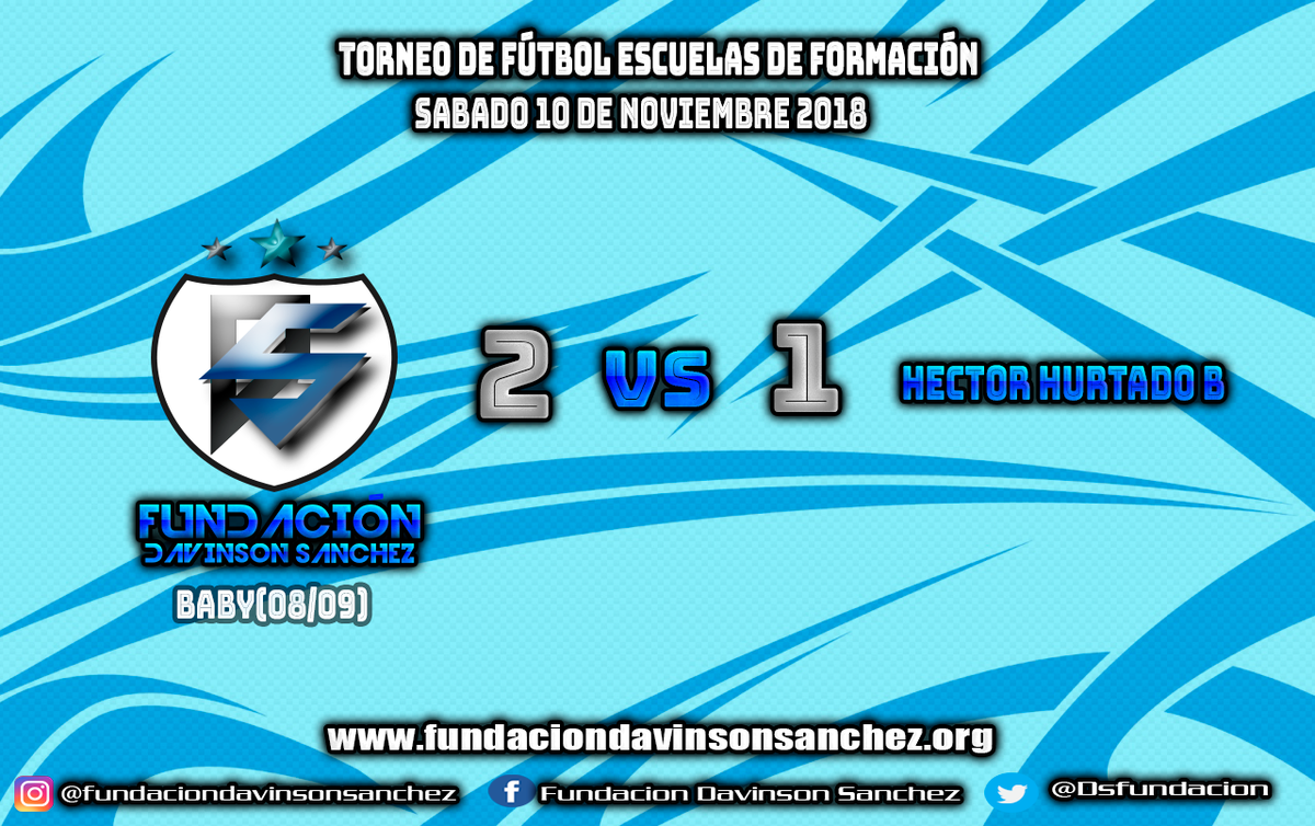 Dsfundacion's tweet photo. Resultados fecha sábado 10 de Noviembre/2018... 
#FundacionDavinsonSanchez #TorneoFútbolEscuelaFormación #Futbolespasión #Juntosporelfuturo https://t.co/NQqD09EJfy