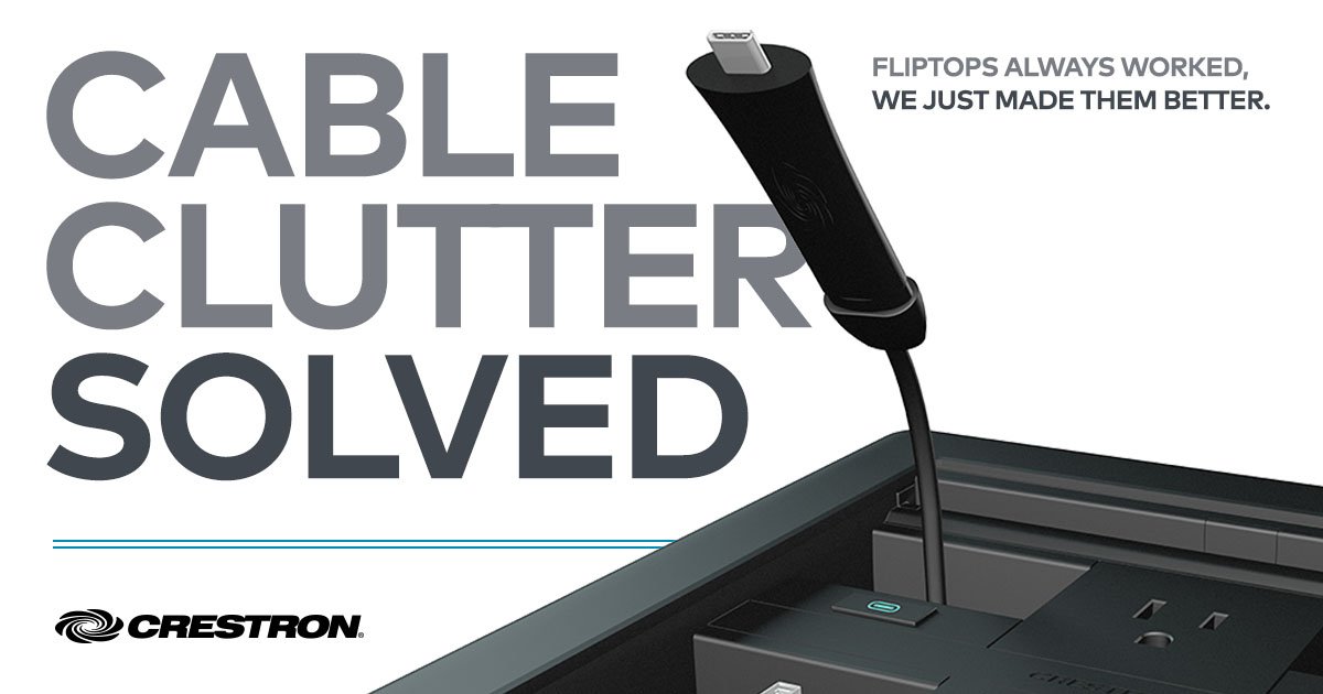 👋 Bye bye, cable clutter! Self-retracting cables that clean up after themselves. Revolutionize your presentation experience today with Crestron FT2 Series FlipTop: crestron.com/fliptops