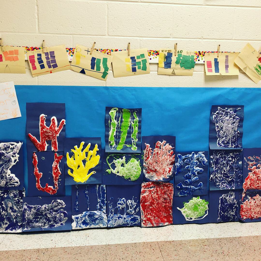 We made a Great Barrier Reef!! Global learning is happening in second grade!