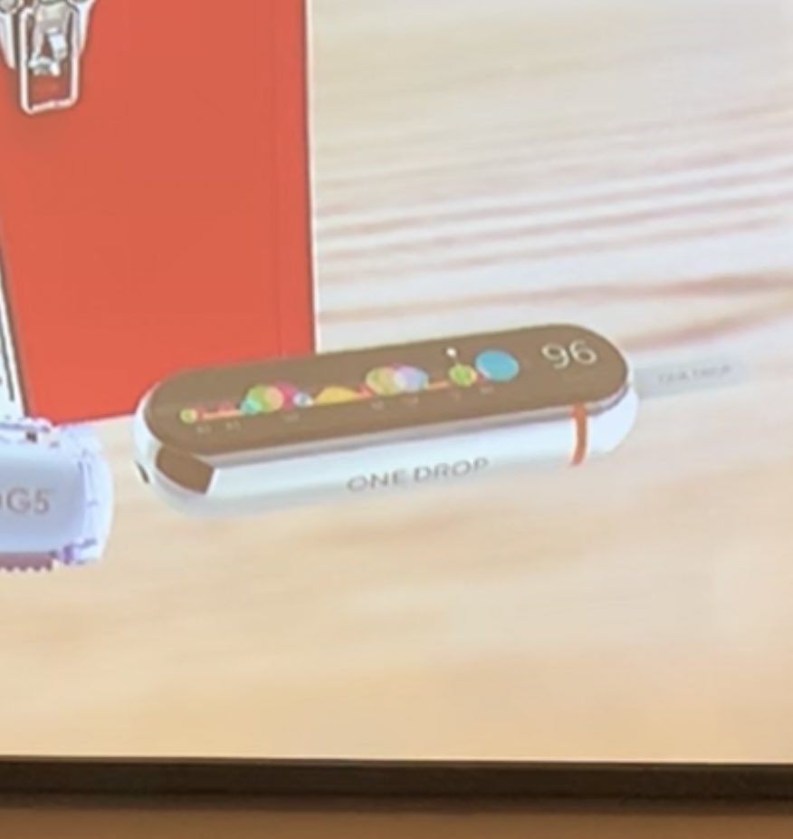 nerdabetic's tweet photo. Okay I’m going though my footage from #ddata18 and I noticed this NEW @onedroptoday meter?! Is this touchscreen?? Is this out ? I know nothing about this, it looks totally different to one drop that I have with me. @jeffdachis is this a new design?? #dbminesummit18 #SanFrancisco https://t.co/oNsSQr4fNY