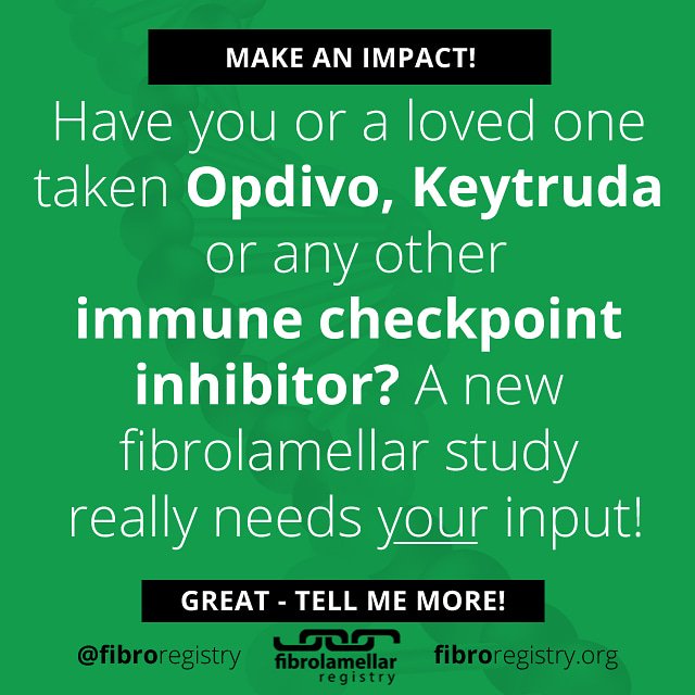 If you or a family member has taken an Immune Checkpoint Inhibitor then please take a few moments to complete the #Fibrolamellar registry study. fibroregistry.org/ici-fibrolamel…
#Opdivo #Keytruda #Livercancer