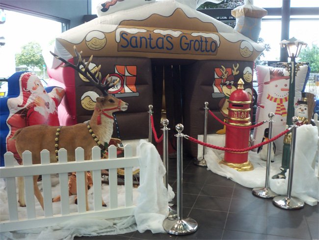 Our Grotto's come with many hire options including basic, part and fully decorated🎄 and are separately priced (£100, £150, £225 and £300 respectively). @Exeter_Hour 
For an additional cost we can even get Santa   please call: 07854723198 or visit exeterbouncycastles.co.uk