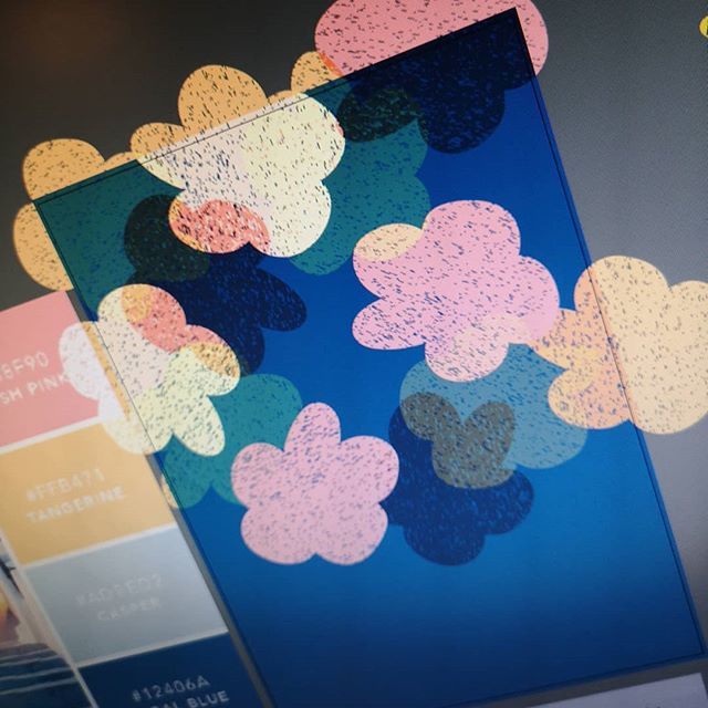 Playing with #palettes and #textures for some bold new #florals...could this be a calendar in the offing?? You'll just have to wait and see... #patterndesign #printandpattern #boldflorals #adobeillustrator #playtime #colour ift.tt/2RQAxs2