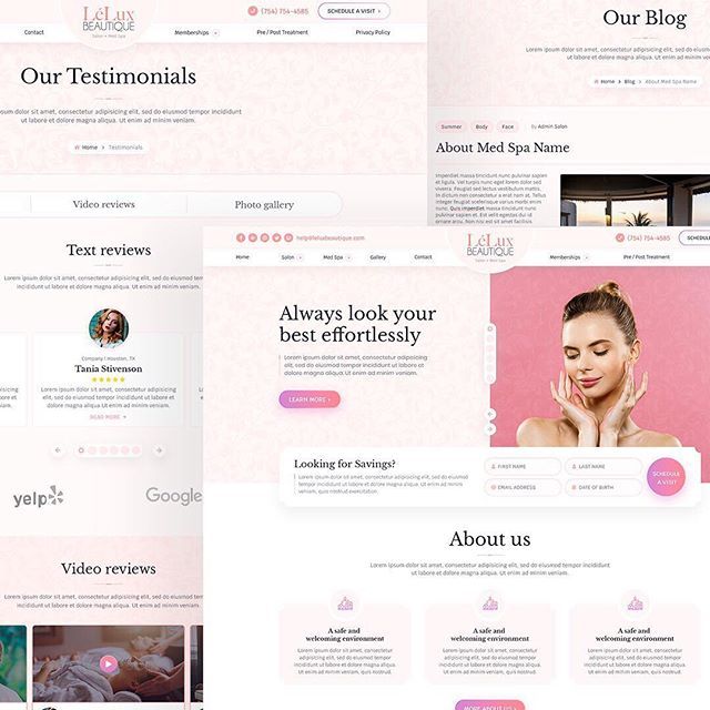 odmsoft's tweet image. Presentation design set for beauty salon LeLux Beautique.
#beautysalonwebsitedesign#beautysalonwebdesign#beautysalonwebdesigner#beautysalonwebsite#beautysalongraphicdesign#websitedesign #webdesign#websitedesigner #webdesigner#uidesignpatterns #userinterf… bit.ly/2RNj2sL