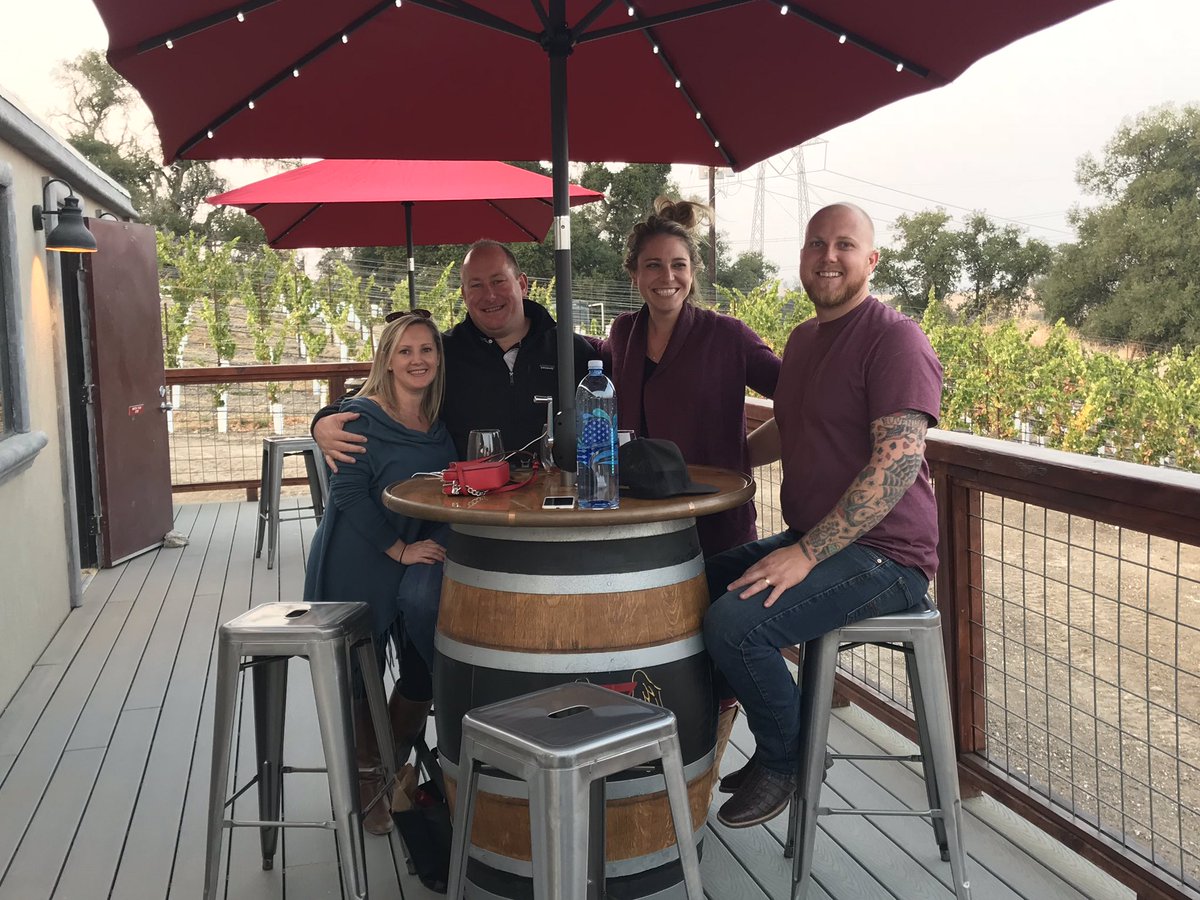 Wine club members enjoyed the wine and views at our pick up party! #sevenangelscellars