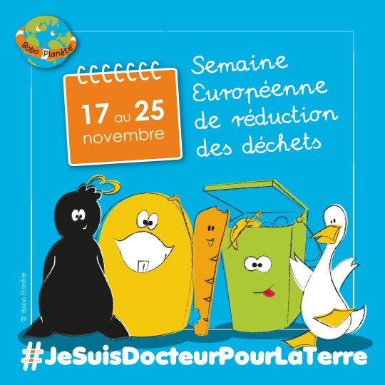 J-6 avant la Semaine Européenne de Réduction des Déchets ! serd.ademe.fr/accueil Mettons nos poubelles 🗑️au régime #ZeroWaste 
#JeSuisDocteurPourLaTerre