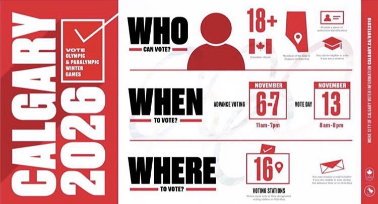 CALGARY FRIENDS! Tomorrow’s the day #Calgary2026! Don’t forget to vote!