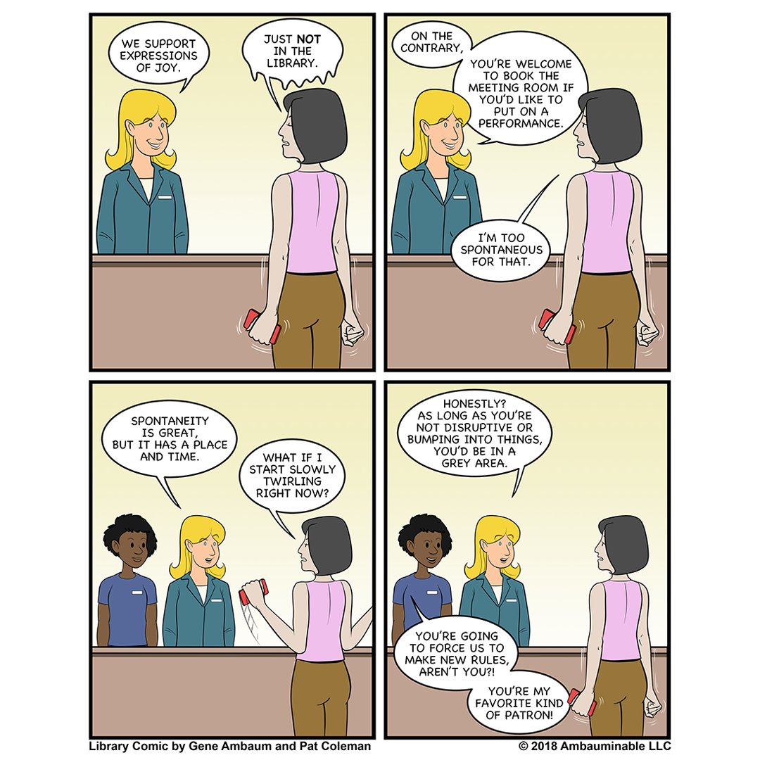 LibraryComic's tweet image. Joy.
#librarylife #libraryrules