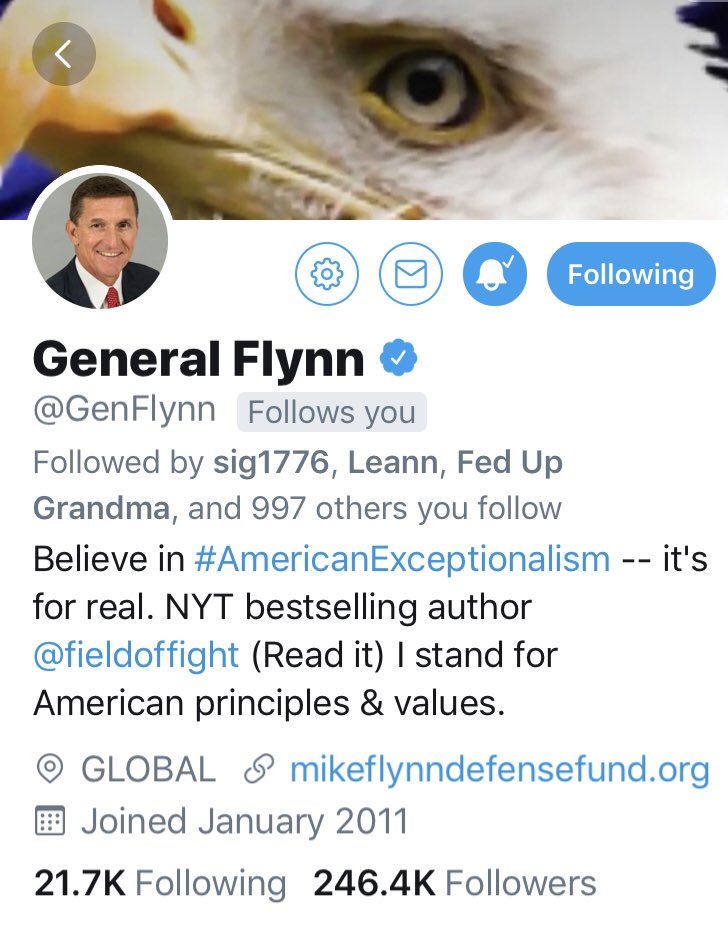 General Flynn updated his header!!  #QAnon  #EyesOn  @realDonaldTrump  @GenFlynn