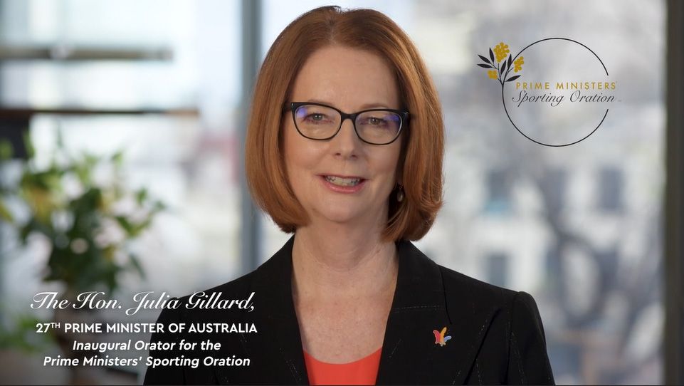 auswomensport's tweet photo. We support Prime Ministers' Sporting Oration - annual speech by former PM to promote 4 pillars #WomenInSport; Physical Activity; Leadership & Diversity-Inclusion. 1st event Nov 21 Melb with @JuliaGillard & Patron @SusanAlberti1 #PMSO @AusSportsFdn https://t.co/tt8uYDKR7f https://t.co/fUuX9qVEqJ