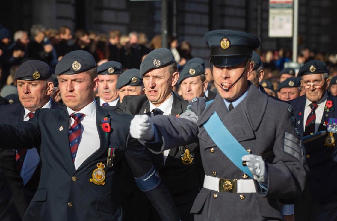 Had the absolute privilege of marching past the #Cenotaph with my brothers from @RAF_Regiment as part of @RoyalAirForce to celebrate and honour the #WW1Centenary