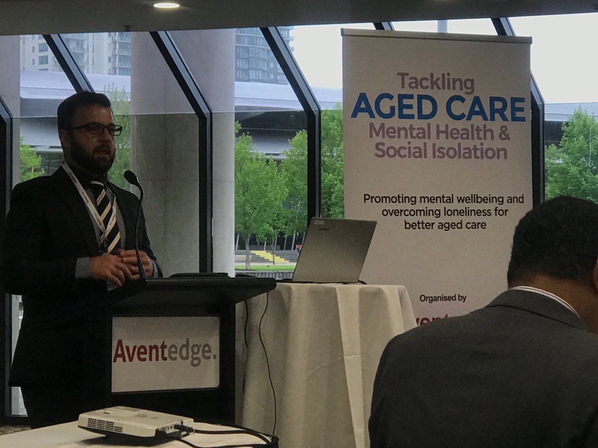 _GeoffRowe's tweet photo. Speaking this morning at the Tackling Aged Care Mental Health &amp; Social Isolation #TACMH in #Melbourne #agedcare #Mentalhealth ##adventedge ⁦@_ADAAustralia⁩ https://t.co/2fc9PoRYBT