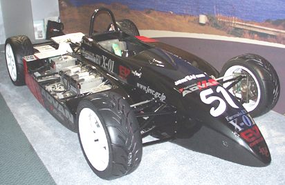 78. Skipping back towards the present, before Formula E there was Formula EV or specifically the Formula EV X-01, which was this 2005 car. It had half-ton batteries that gave it up to 209kW output, up to 164mph speed.