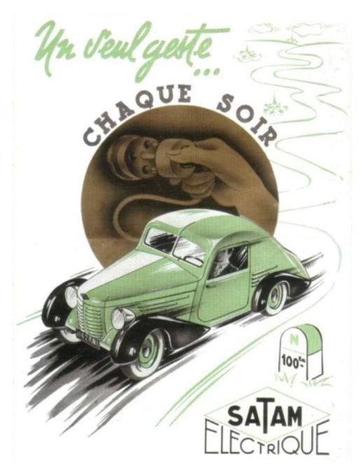 79. I love this S.A.T.A.M. advert more than maybe the car - although it is also cool, here's a 1943 model discovered lurking on a French farm.