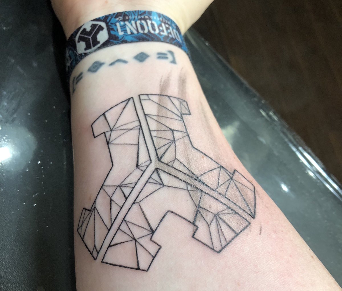 My beautiful new @Defqon1Festival tattoo 😍😍😍🥰🥰🥰🥰 #Defqon1 #hardstyle  #hardcore, image size:1200x1023
