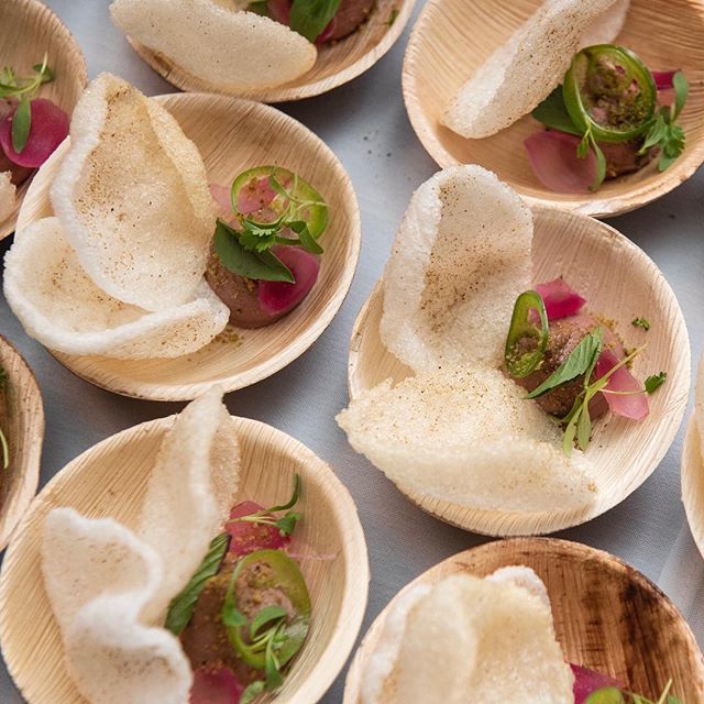 Delicious Green Curry Chicken Liver Mousse with Tom Yum Crackers created by the talented <a href="/meilin21/">Mei Lin</a> from <a href="/nightshadela/">Nightshade</a> for this year’s Taste America celebration in Los Angeles. Who else is excited for <a href="/nightshadela/">Nightshade</a>’s upcoming opening?