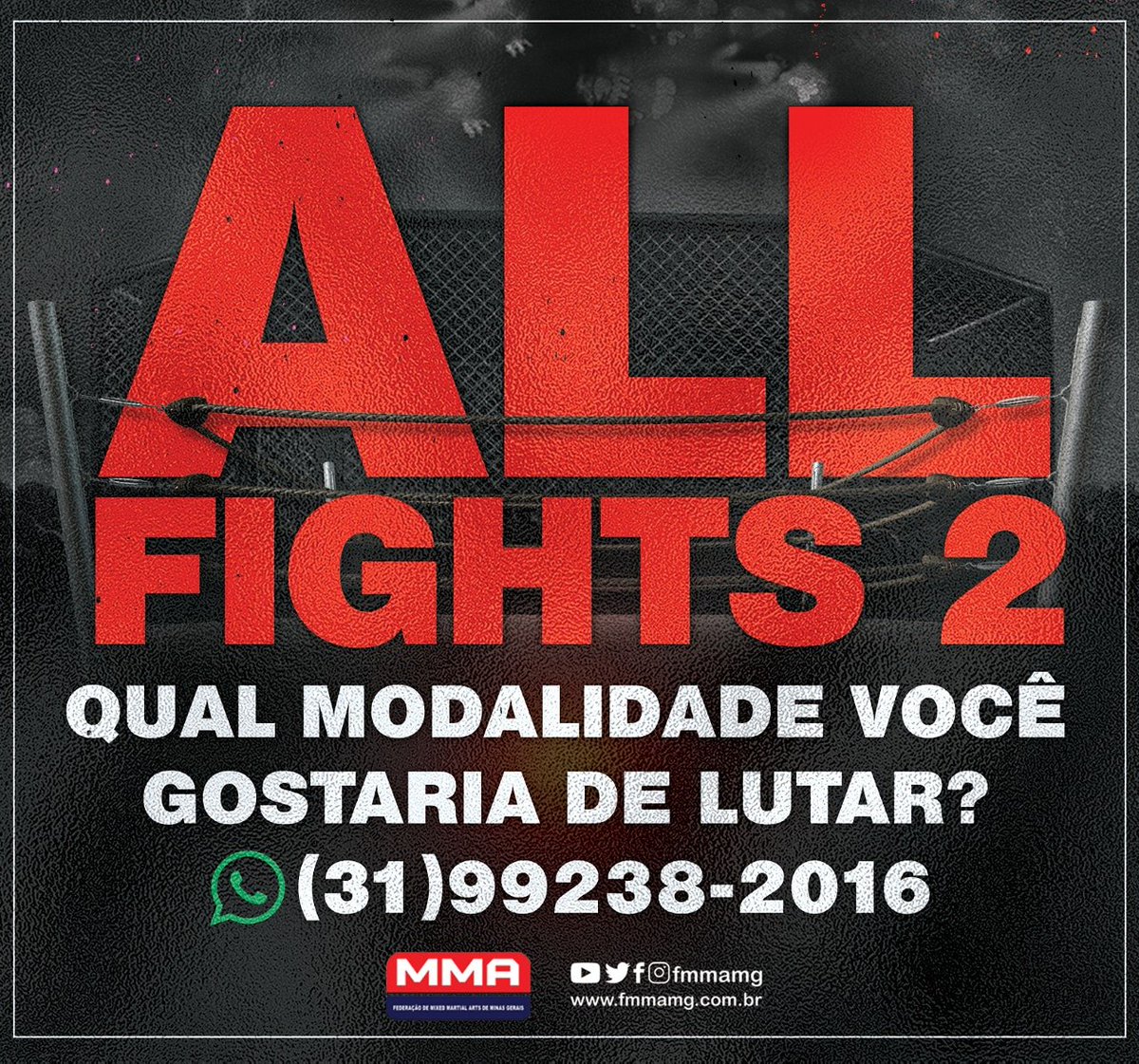 fmmamg's tweet photo. Essa é a sua chance.
#allfights #allfights2 #MMA #Fight #esporte #luta #muaythai #boxe #sanda #JiuJitsu #submission #Kickboxing #contagem https://t.co/uLCY7XoLW3