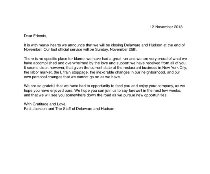 Thank you, from all of us at Delaware and Hudson.