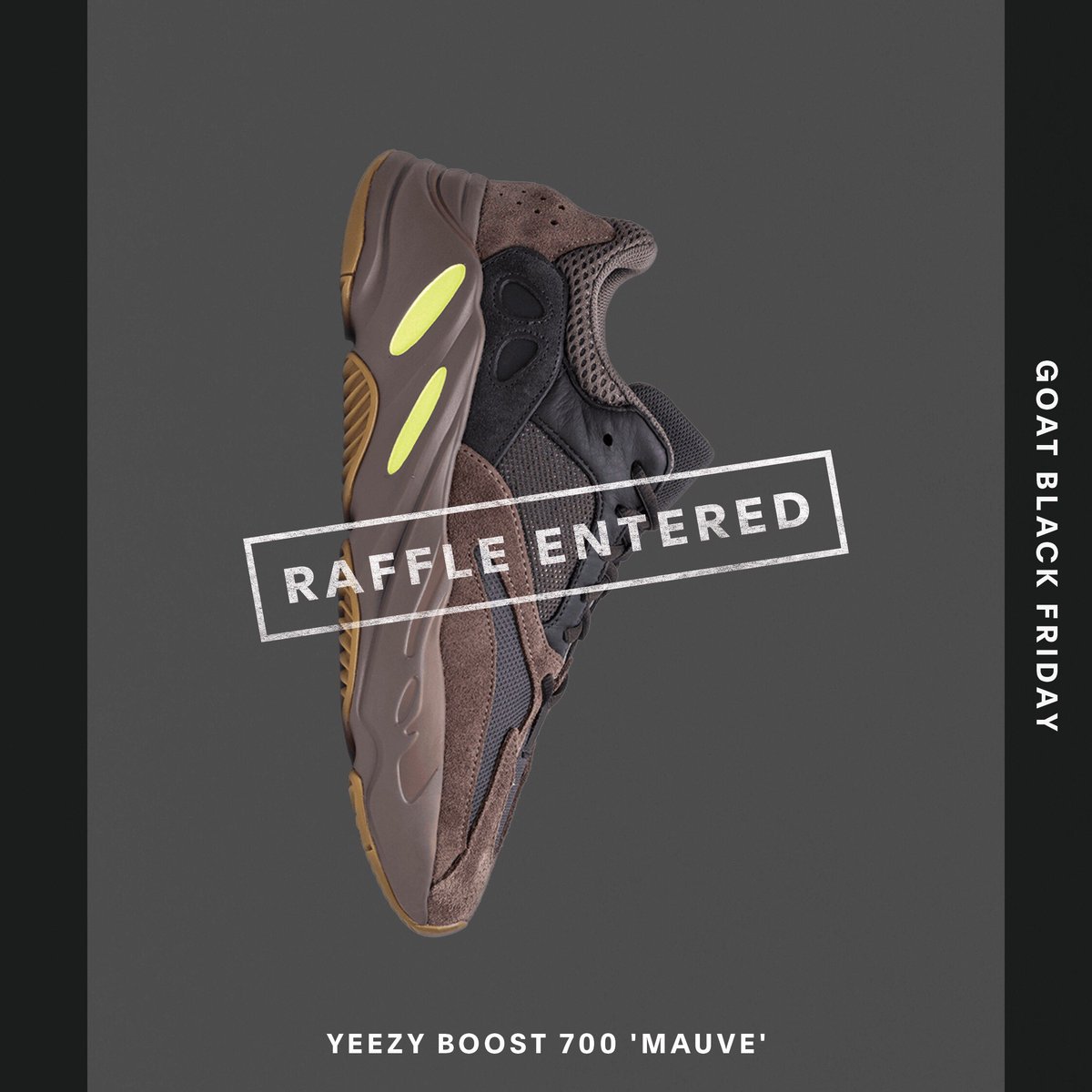 justMHG's tweet photo. Enter the #GOATBlackFriday Raffle for your chance to win the most coveted sneakers and other prizes. @goatapp https://t.co/yqwT07tojk https://t.co/G2VkS3wChb