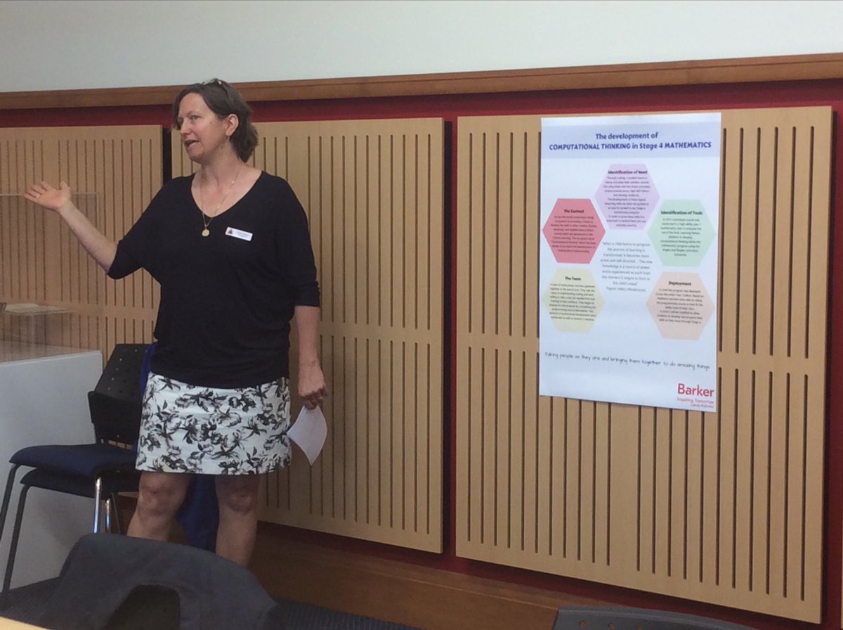 NELP @ Barker. Lainie Kalnins using a hybrid model harnessing the school’s College of Teachers in computational maths. ⁦<a href="/BarkerInstitute/">Barker Institute</a>⁩ ⁦<a href="/PJjHeath/">Phillip Heath</a>⁩ ⁦<a href="/bradmerrick/">Dr Brad Merrick</a>⁩ ⁦<a href="/geelong71/">Greg Longney</a>⁩ ⁦<a href="/BarkerResearch/">Research@Barker</a>⁩ ⁦<a href="/BarkerCollege/">Barker College</a>⁩