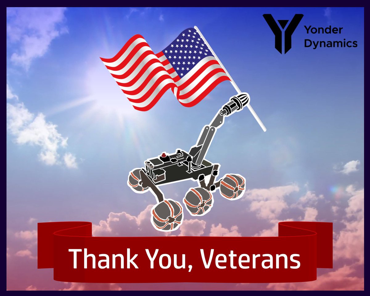 Yonder Dynamics (@yonderdynamics) on Twitter photo In honor of all the courageous individuals who dedicate their lives serving the U.S, Yonder would like to wish you all a happy and safe Veterans Day! 🇺🇸❤️💙 In honor of all the courageous individuals who dedicate their lives serving the U.S, Yonder would like to wish you all a happy and safe Veterans Day! 🇺🇸❤️💙