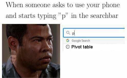 DecimalTurn's tweet image. When Excel saves you from an imminent disaster...
#ExcelMemes