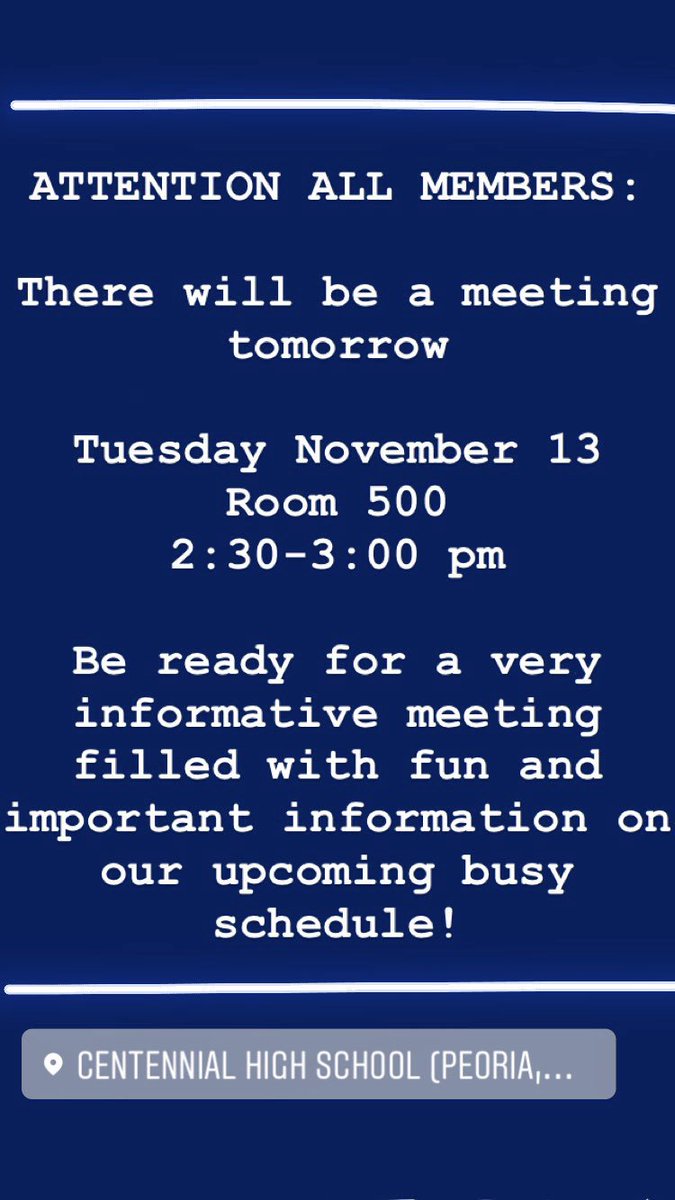 CehsDECA's tweet image. MEETING TOMORROW! ROOM 500 @ 2:30! You don’t want to miss out!🧠👀😎