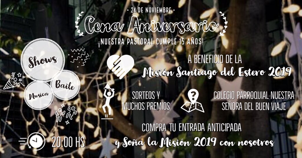 pastoralnsbv's tweet photo. Estamos a 12 días de la  ⭐ C E N A S H O W 2 0 1 8⭐ y para poder vivir juntos de esta noche especial de 15 años de nuestra pastoral, te presentamos la FECHA para que te lo agendas y no te quedes afuera!!!!!! Con shows, sorteos, premios y muchas cosa más. ¡TE ESPERAMOS!🎉💃🏼🕺🏼🧡 https://t.co/9uK7mlLfRh
