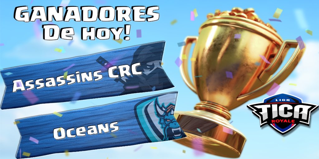 LigaTicaGG's tweet photo. Ganadores de la jornada de hoy 🎉
Juego 1🤘🏻
✅@AssassinsCRC_ 
Juego 2🤘🏻
✅@OceansCRC 

Felicidades!🎊 https://t.co/TYnE8DUGaO