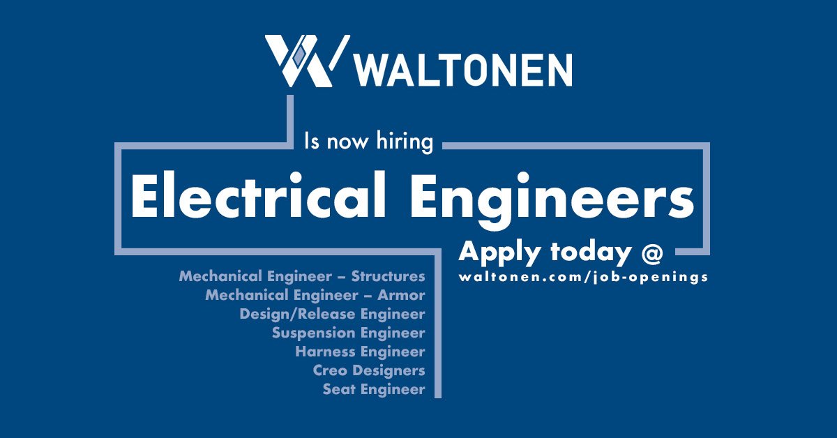 WaltonenEng's tweet photo. Waltonen is now hiring Electrical Engineers. Apply online at: 
https://t.co/HGAhYUGI2H https://t.co/V6eHkzdW0d