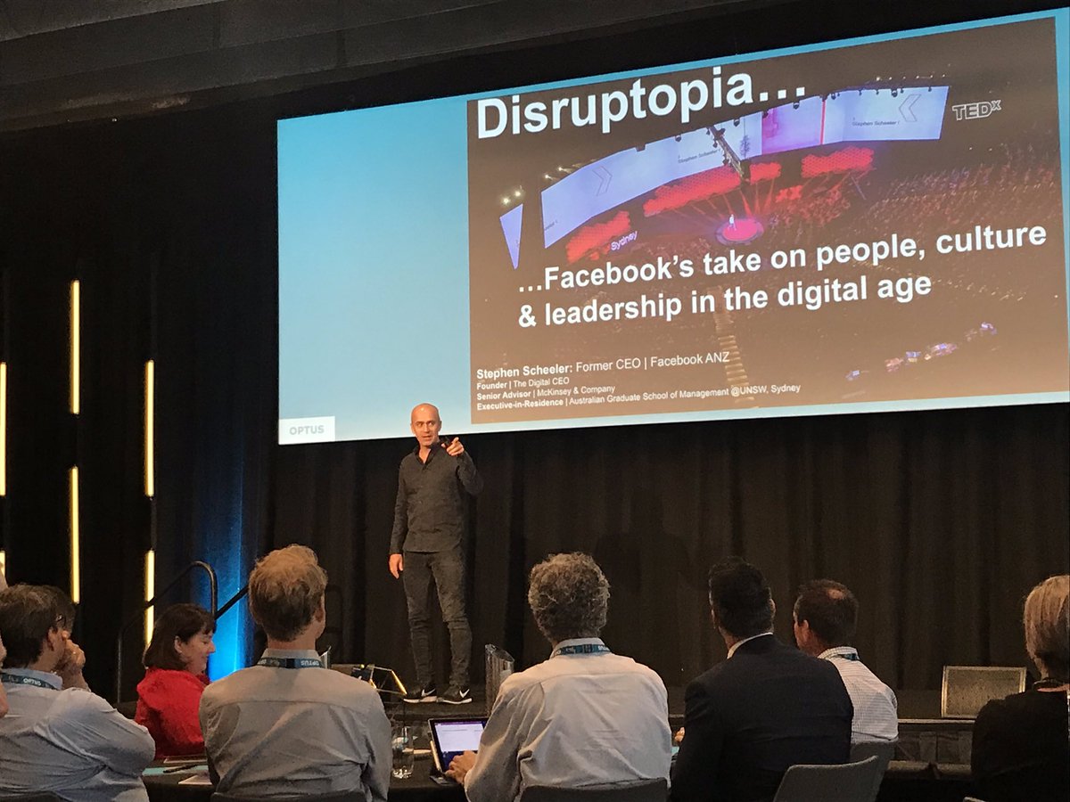 qwek's tweet photo. #optusyesforum hearing @stephenscheeler on @facebook experiences in digital disruption! Amazing insights! https://t.co/jsZeWUiTm9