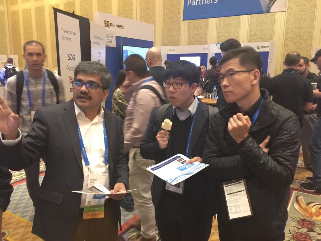 Vijay_Mali's tweet image. Great first day at #ForgeDevCon #AU2018 . Discussed how @AutodeskForge platform can help in #autonomus #Manufacturing with #MachineLearning #IoT #VR #designAutomation. Come and visit our booth C1049 in exhibition hall from tomorrow.