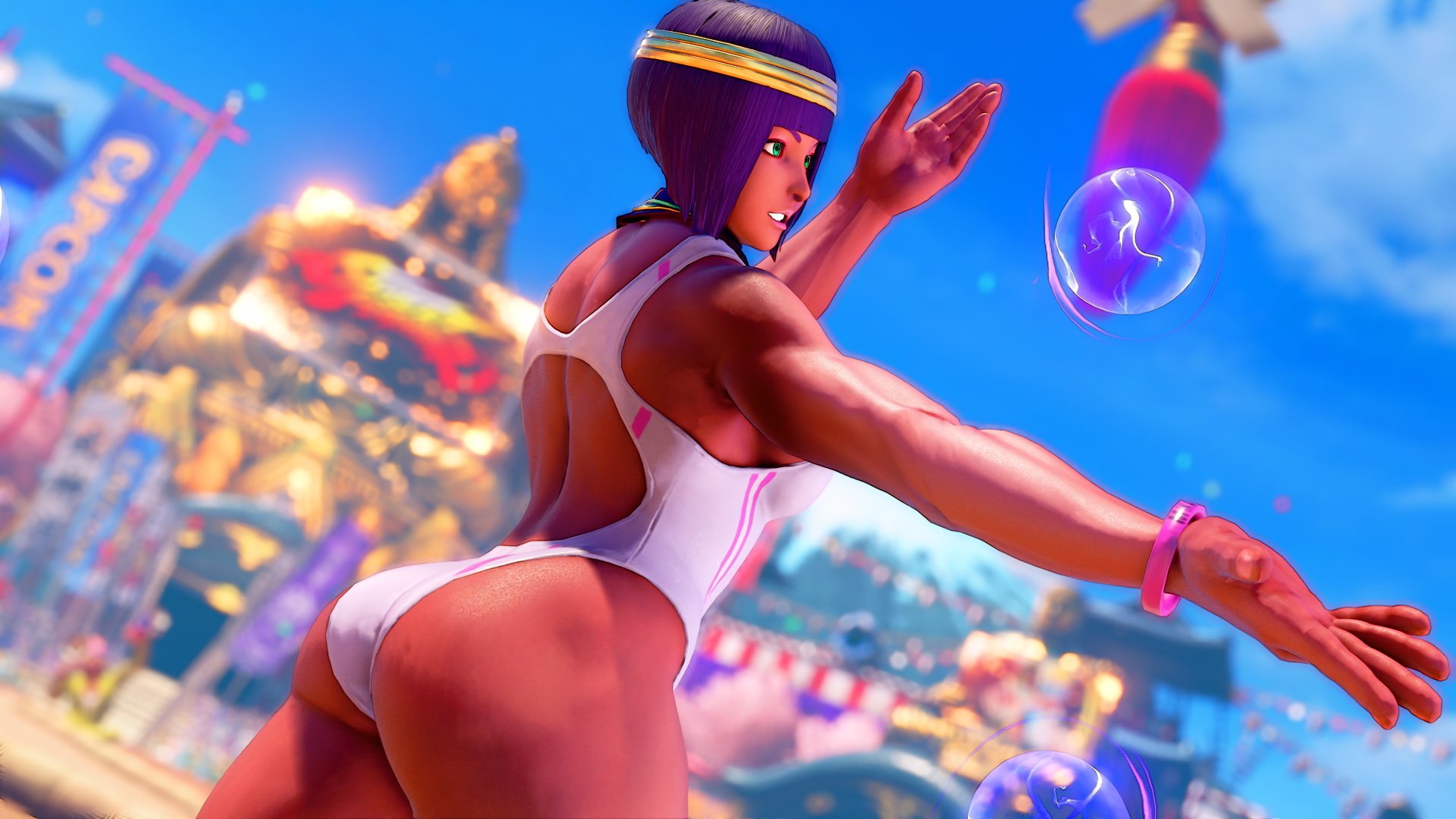 “Menat in R.Mika Swimsuit mod by Tanooki128
#Menat #SFV #SFVAE” .