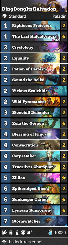 Boomsday 12 2 Legend Kibler S Quest Paladin Beerbrick Hearthstone