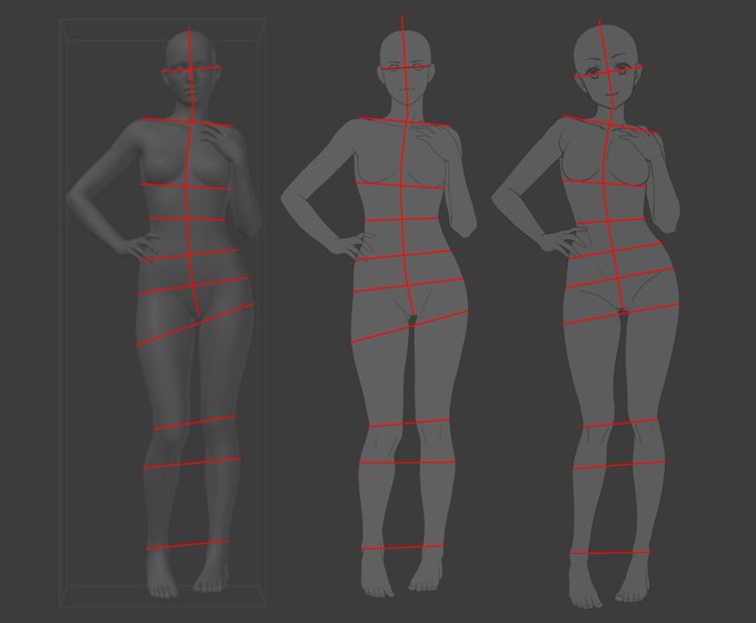 イラストでいかに 誇張 が大事か示した比較画像がわかりやすい 3dを