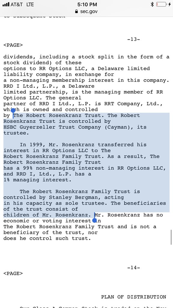 Thread by @victorykn: @UWSPete @DerWouter @OrrinHatch Nicholas Quinn  Rosenkranz lifestyle financed by Cayman trust Fund The Robert Rosenkranz  Trust (previous repl […] #TaxHaven