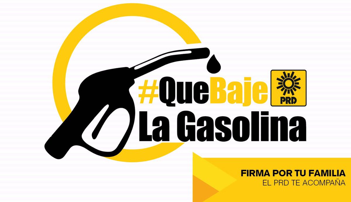 En el <a href="/PRDMexico/">PRD</a> luchamos por la economía de la ciudadanía de nuestro país, por eso queremos #QueBajeLaGasolina. Levantaremos la voz unid@s para que se cumplan las promesas que le hicieron a las y los mexicanos.