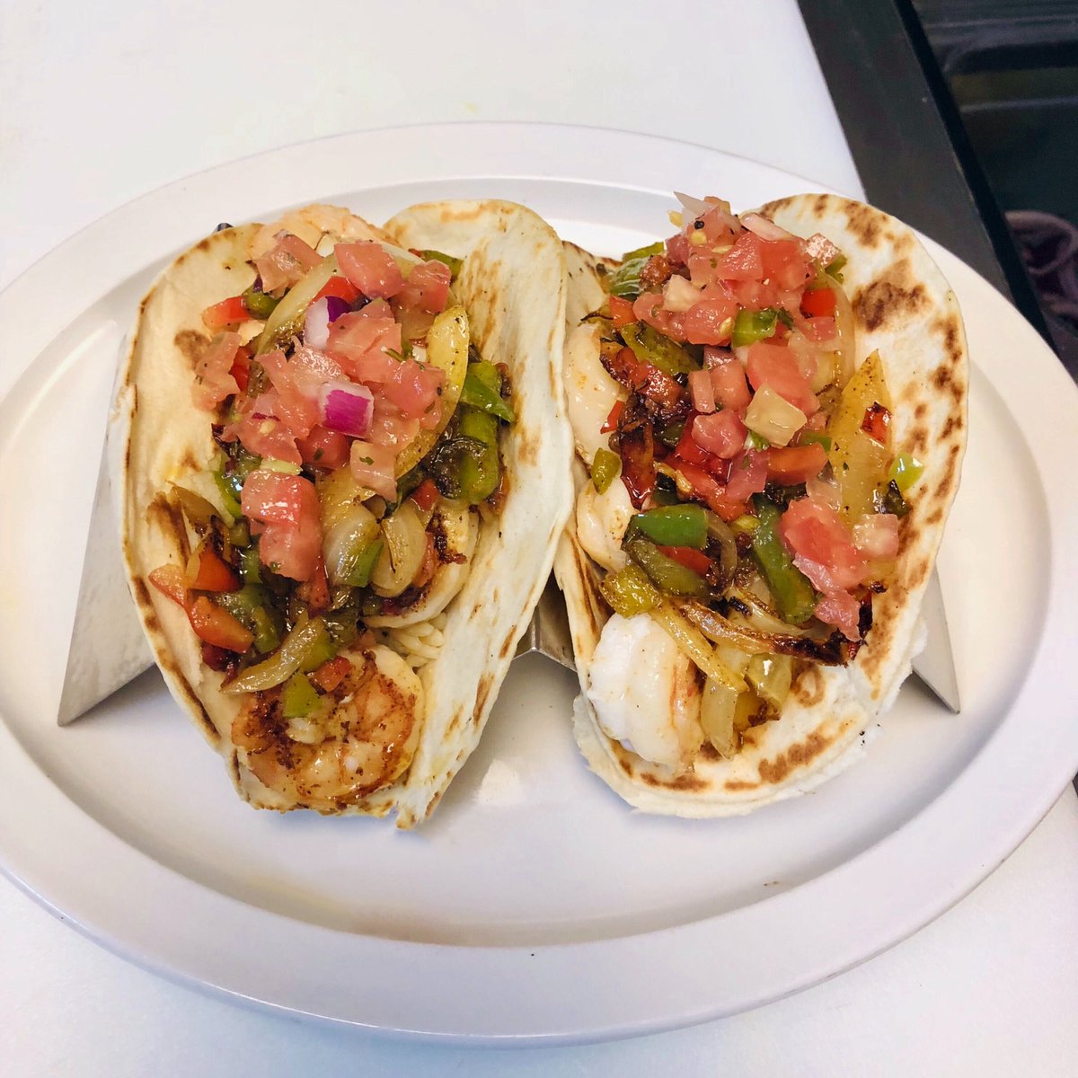 A Preview of one of our Specials tomorrow! Shrimp Tacos with Chips &amp; Cheese for $8! Come join us for your #TacoTuesday 🌮!