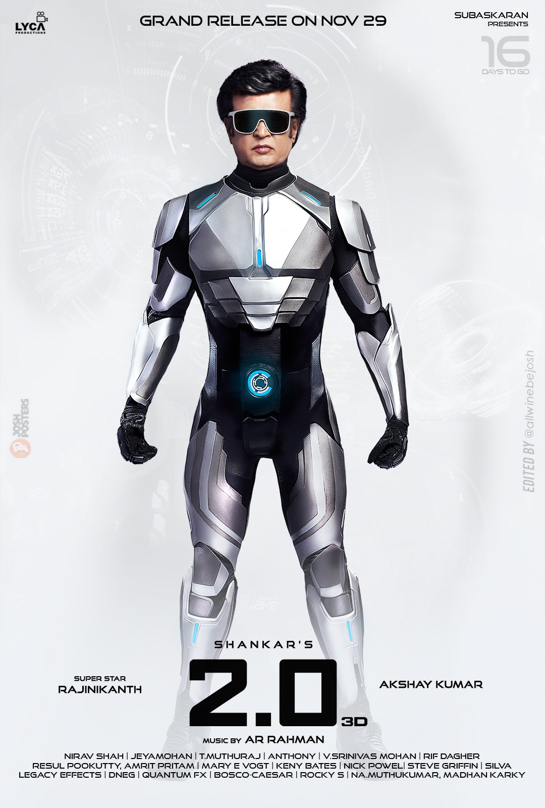 on X 16 DAYS 2Point0movie CHITTI THE ROBOT 2Point0 2Point0FanPromotions RajiniFollowers TrendzRajini Rajini RFC Rajnikanth FC iamAkshaysOm shankarshanmugh rajinikanth akshaykumar PorusKing LycaProduct...