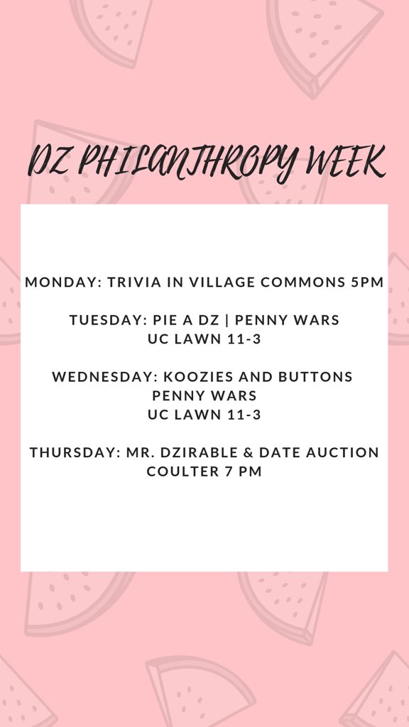 Philanthropy events for this week 🌟