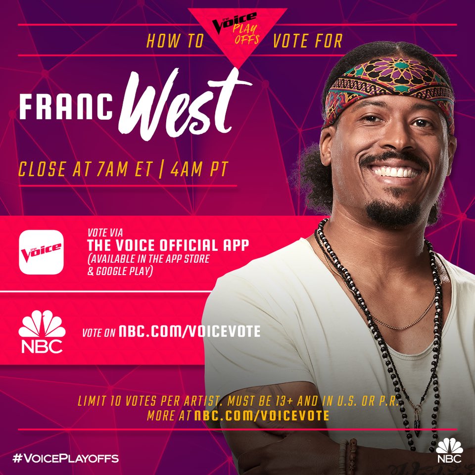 IAMJHUD's tweet photo. It may be to late to apologize .nbut it’s not to late for you to vote ! #teamjhud @NBCTheVoice https://t.co/guq2z2ZhP6