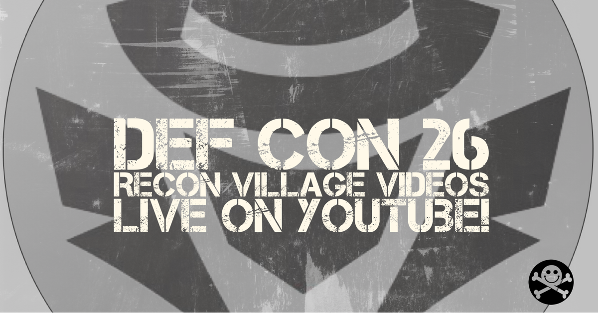 defcon's tweet image. More #defcon26 videos - full playlist from #reconvillage! Enjoy and #sharewidely.

youtube.com/playlist?list=…