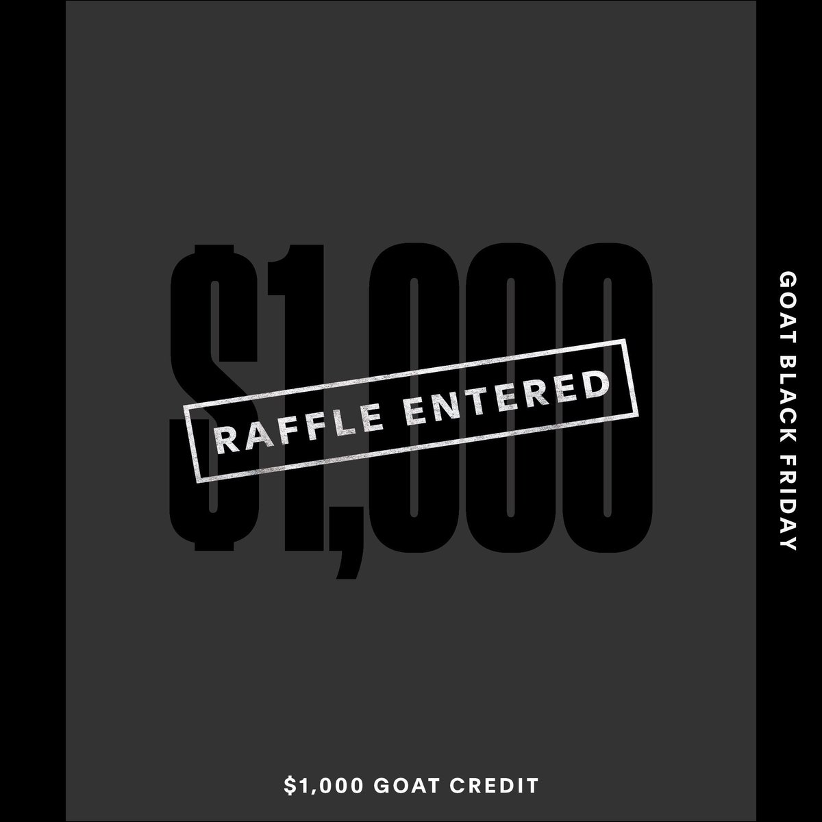 WhyYouReadMe's tweet image. Enter the #GOATBlackFriday Raffle for your chance to win the most coveted sneakers and other prizes. @goatapp goat.app.link/2i8VidJGNR