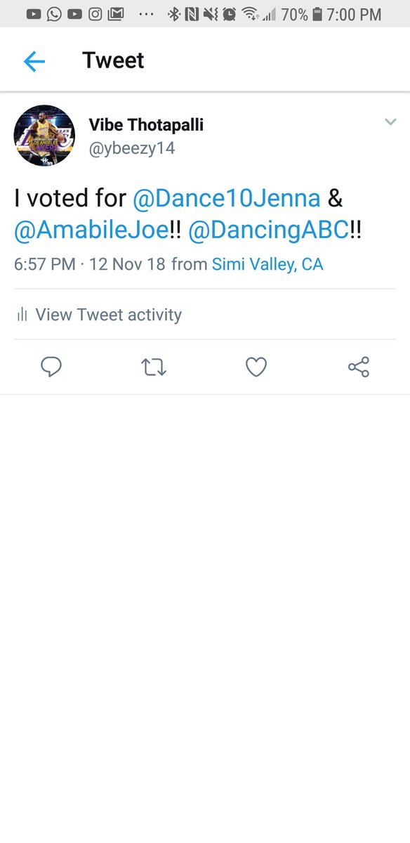ybeezy14's tweet photo. I voted for #teamcheckusout as always!! @Dance10Jenna @AmabileJoe!! #Letsgo! https://t.co/tPAgPZEmVU