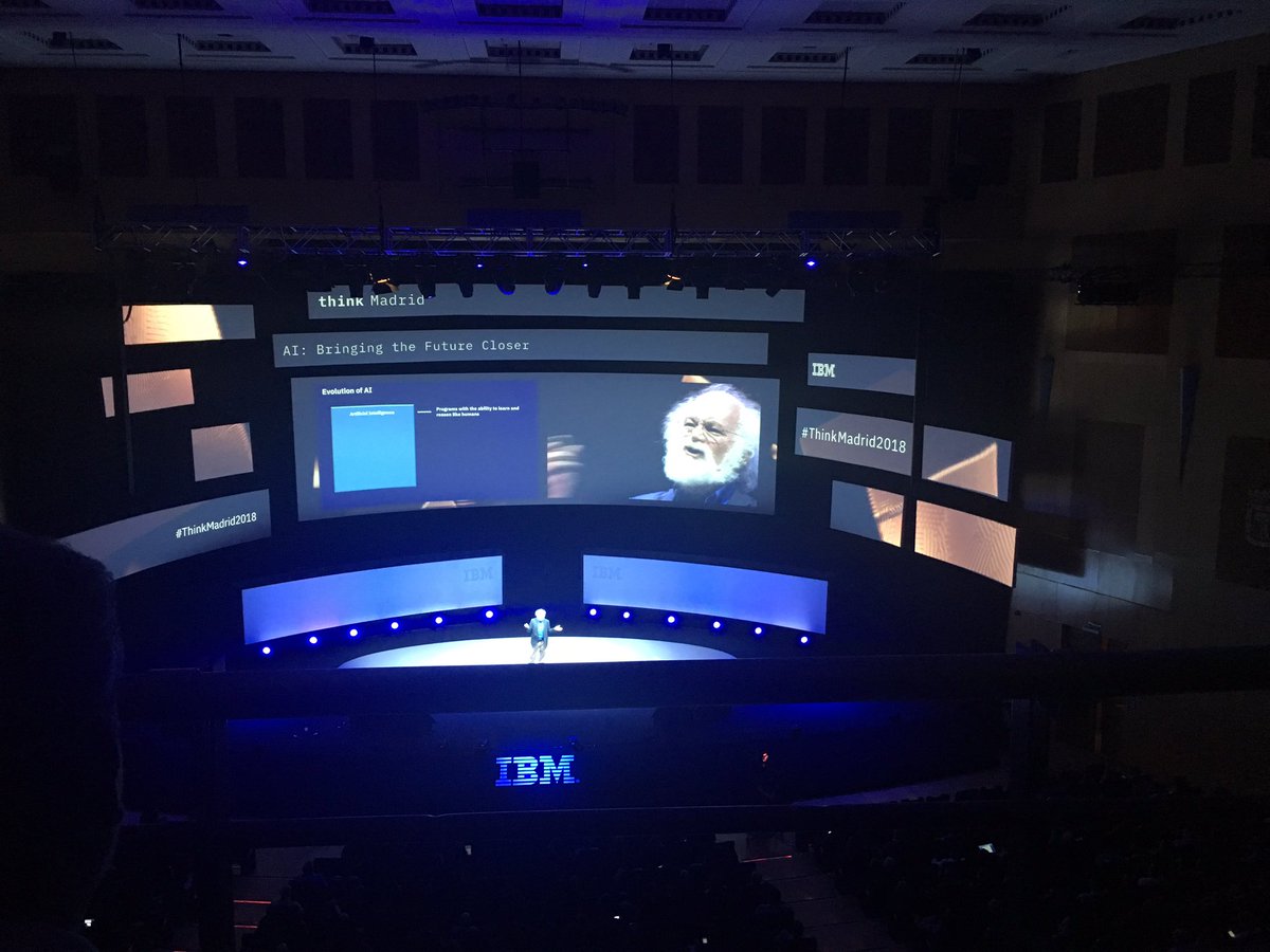 Amazing speech about #ArtificialIntelligence by John Cohn at #ThinkMadrid2018