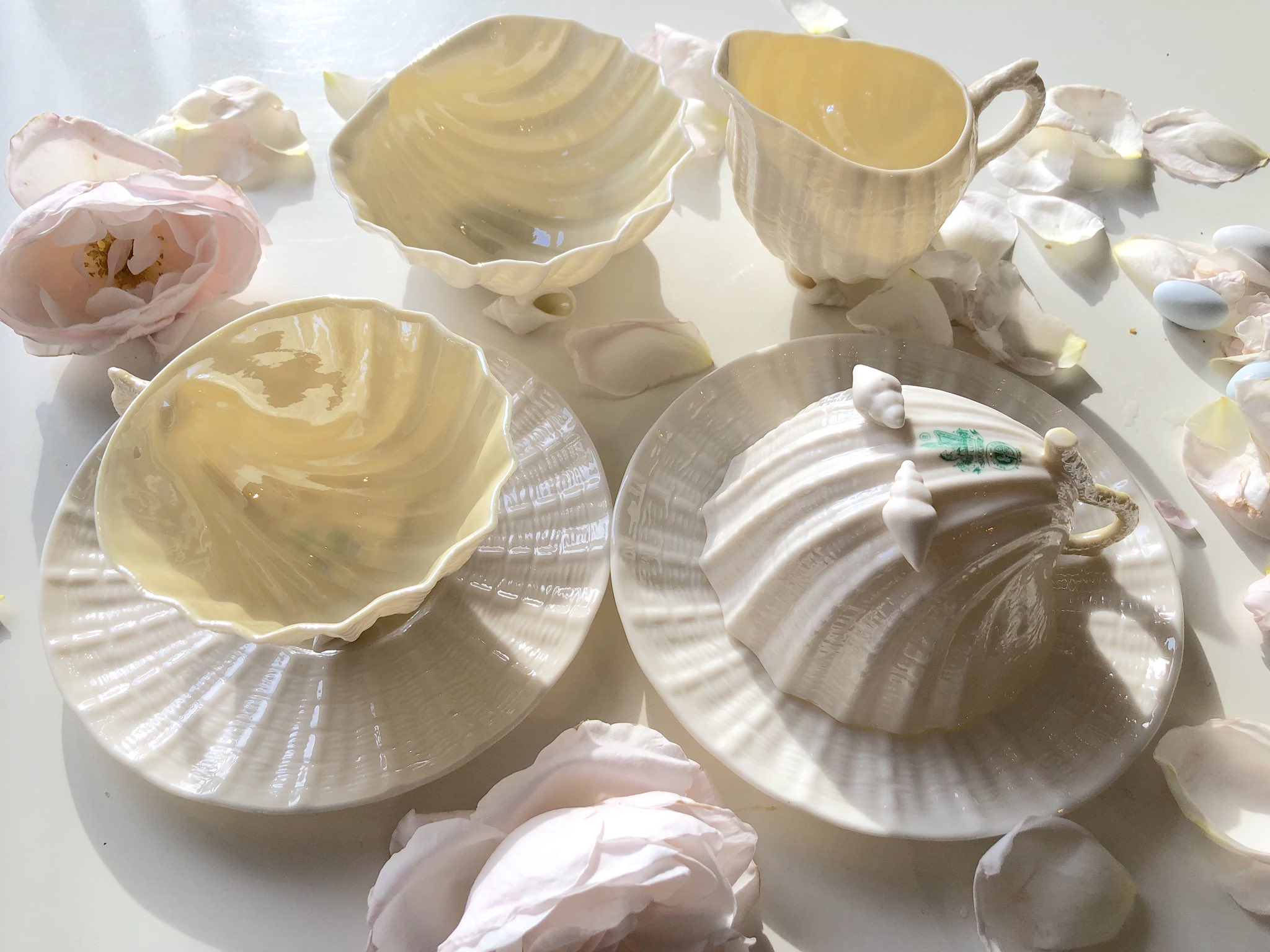 belleek (ベリーク) ネプチューンシリーズ カップ＆ソーサー2客